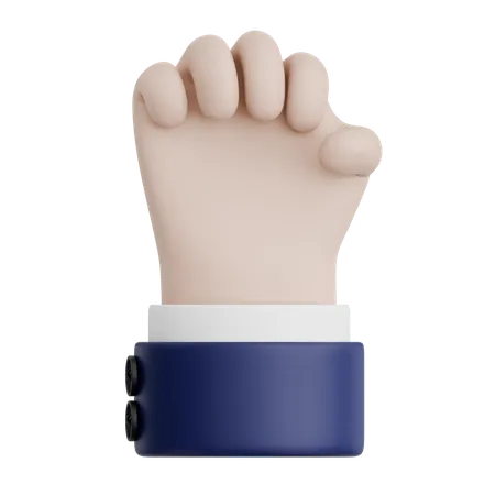 Hand Gesture Raised Fist  3D Icon