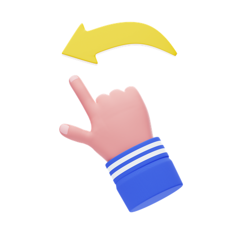 Hand Gesture Rotate To The Left  3D Icon