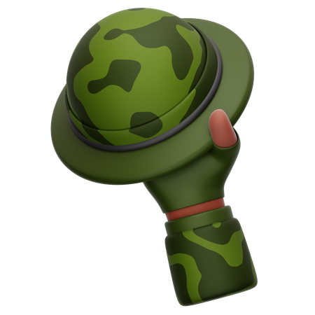 Hand Gesture Soldier  3D Icon