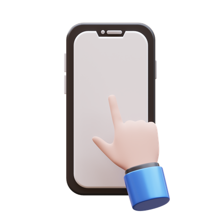 Hand Gesture Tap Mobile  3D Icon