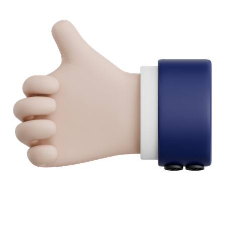 Hand Gesture Thumbs Up  3D Icon