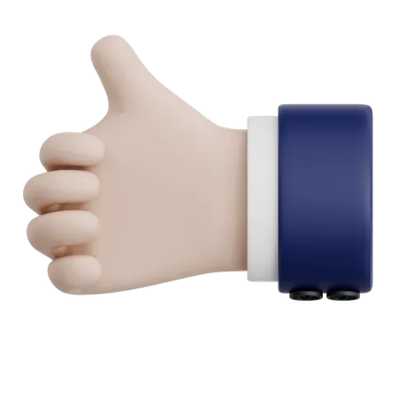 Hand Gesture Thumbs Up  3D Icon