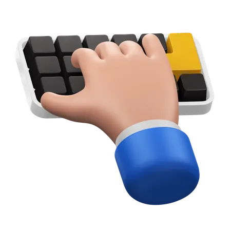 Hand Gesture Typing on Keyboard  3D Icon