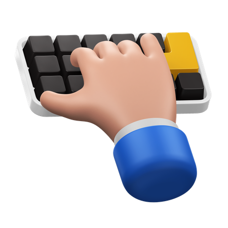 Hand Gesture Typing on Keyboard  3D Icon