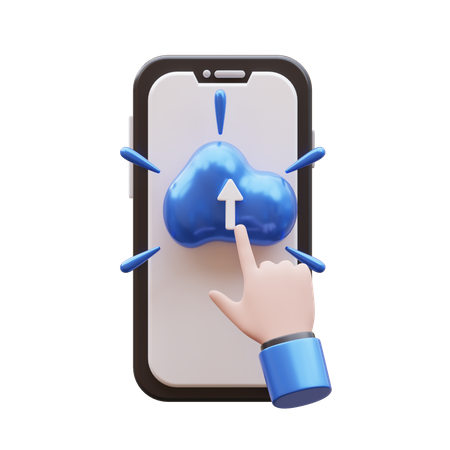 Hand Gesture Upload  3D Icon