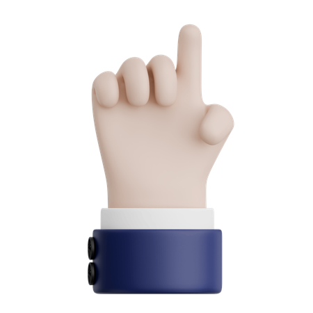 Hand Gesture Upward Pointing  3D Icon