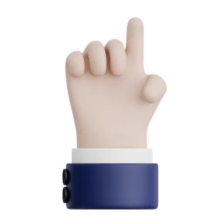 Hand Gesture Upward Pointing  3D Icon