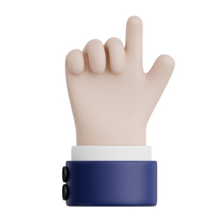 Hand Gesture Upward Pointing  3D Icon