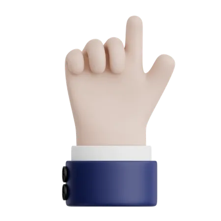 Hand Gesture Upward Pointing  3D Icon