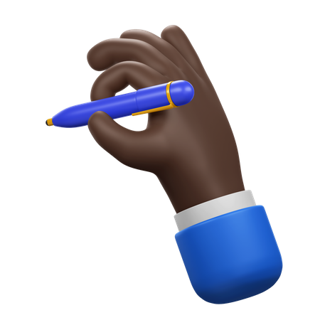 Hand Gesture with Ballpoint Pen  3D Icon