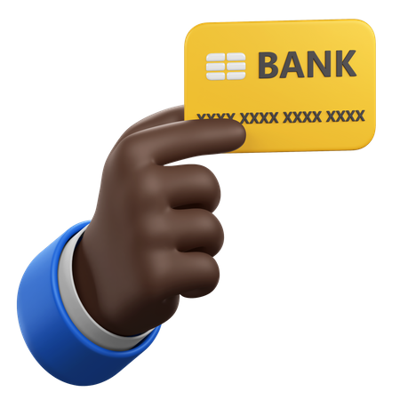 Hand Gesture with Bank Card  3D Icon