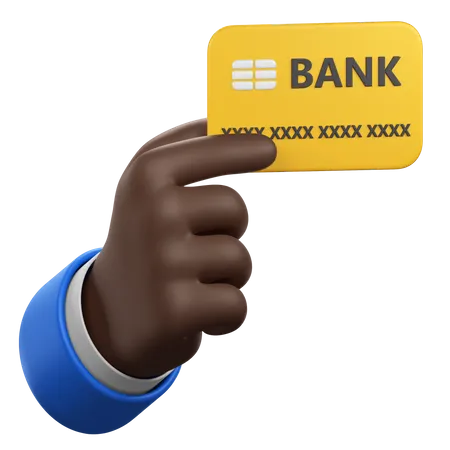 Hand Gesture with Bank Card  3D Icon