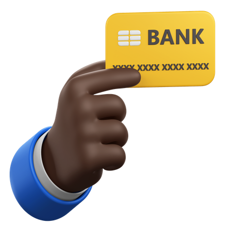 Hand Gesture with Bank Card  3D Icon