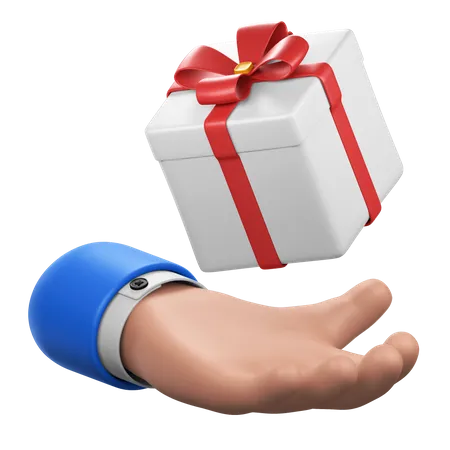 Hand Gesture with Gift  3D Icon