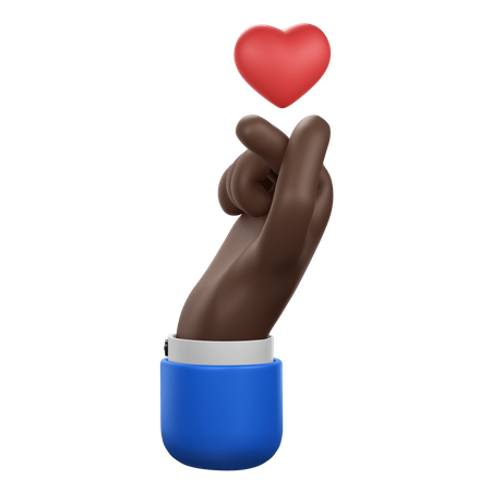 Hand Gesture with Heart  3D Icon