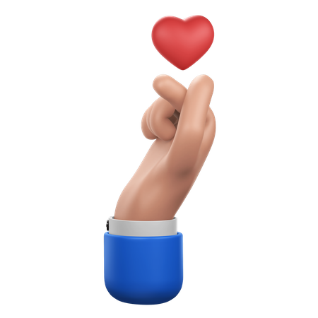 Hand Gesture with Heart  3D Icon