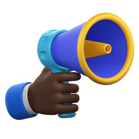 Hand Gesture with Megaphone  3D Icon