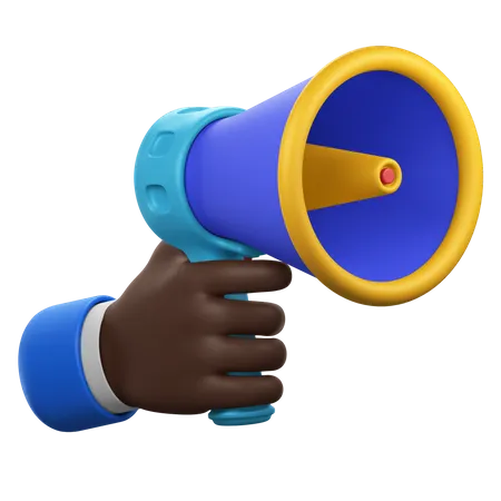 Hand Gesture with Megaphone  3D Icon