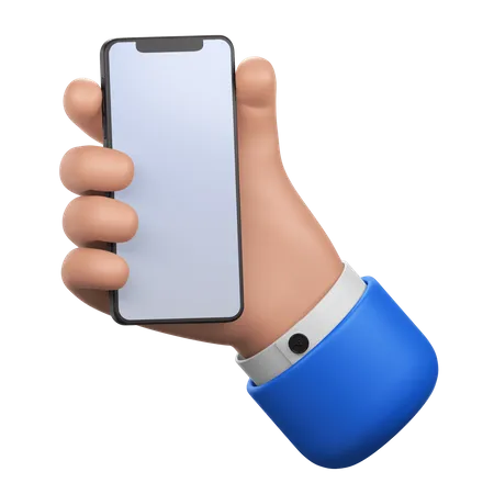 Hand Gesture with Mobile Phone  3D Icon