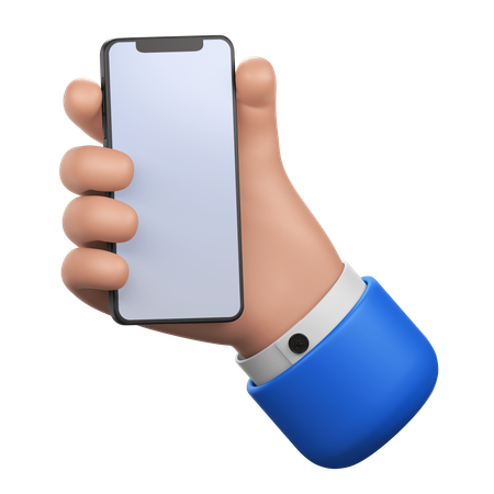 Hand Gesture with Mobile Phone  3D Icon