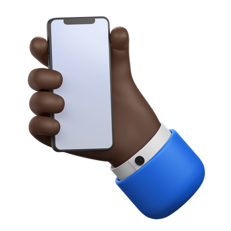 Hand Gesture with Mobile Phone  3D Icon