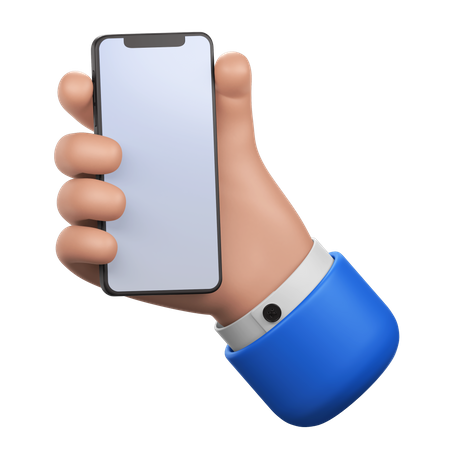 Hand Gesture with Mobile Phone  3D Icon