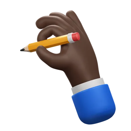 Hand Gesture with Pencil  3D Icon