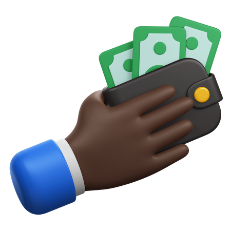 Hand Gesture with Wallet  3D Icon