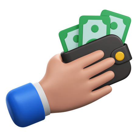 Hand Gesture with Wallet  3D Icon