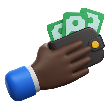 Hand Gesture with Wallet  3D Icon
