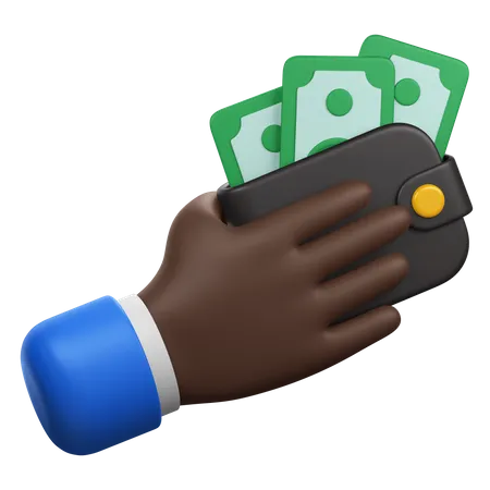 Hand Gesture with Wallet  3D Icon