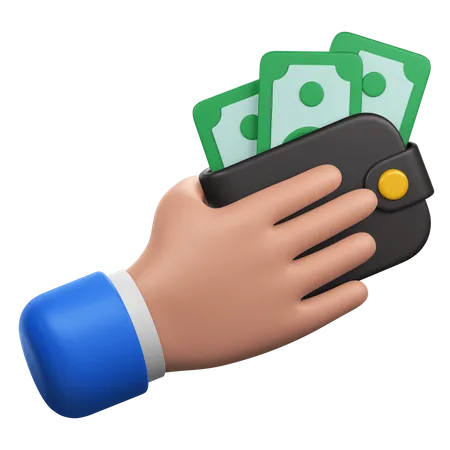 Hand Gesture with Wallet  3D Icon