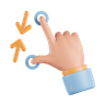 hand gesture zoom out 3d images