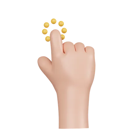 Hand GestureClick  3D Icon