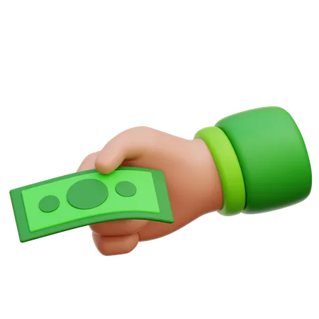 Hand, die Geld gibt  3D Icon