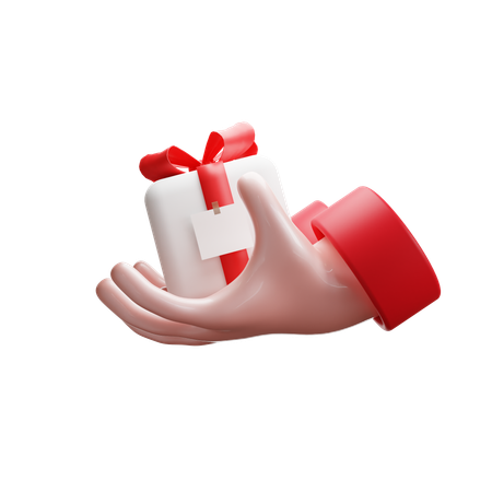 Hand Gift  3D Icon