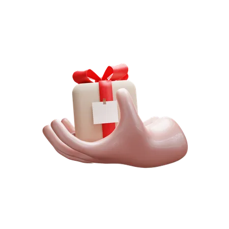 Hand Gift  3D Icon