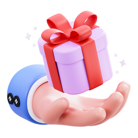 Hand Gift  3D Icon