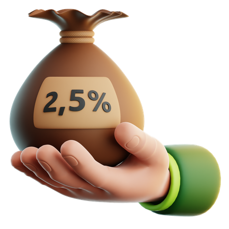 Hand Gift Zakat  3D Icon