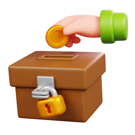 Hand Give Charity  3D Icon