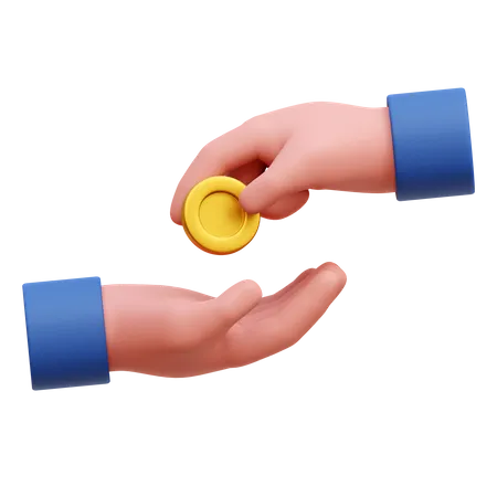Hand Give Charity  3D Icon