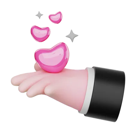 HAND GIVE LOVE  3D Icon