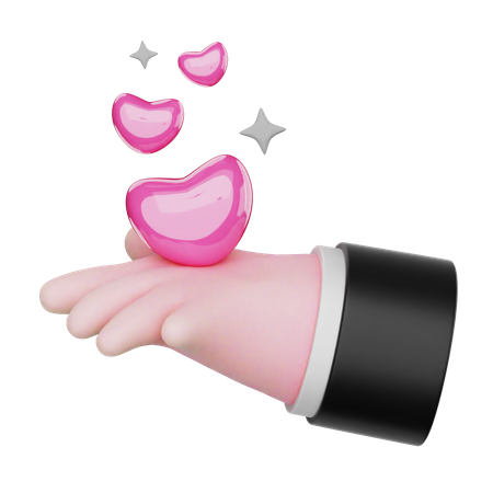 HAND GIVE LOVE  3D Icon