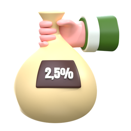 Hand Give Zakat  3D Icon