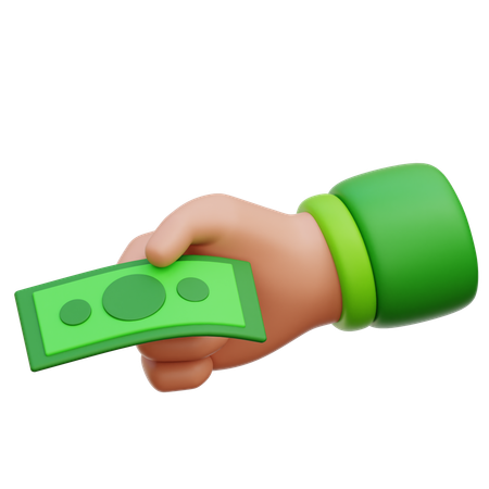 Hand Giving Money  3D Icon