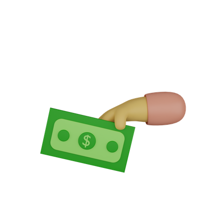 Hand Giving Money  3D Icon