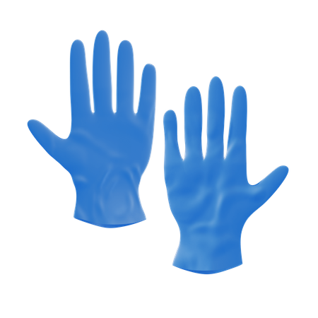 Hand Gloves  3D Illustration