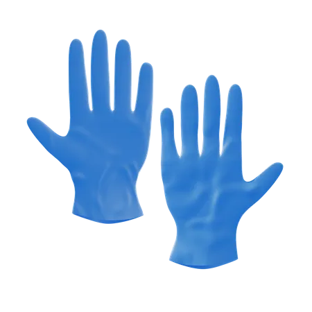 Hand Gloves  3D Illustration