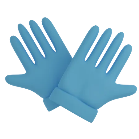 Hand Gloves  3D Illustration