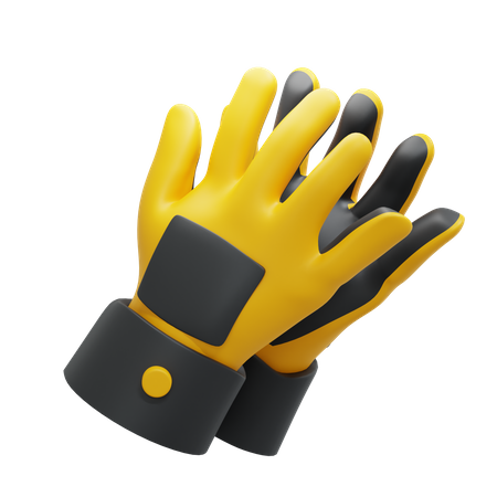 Hand Gloves 3D Illustration